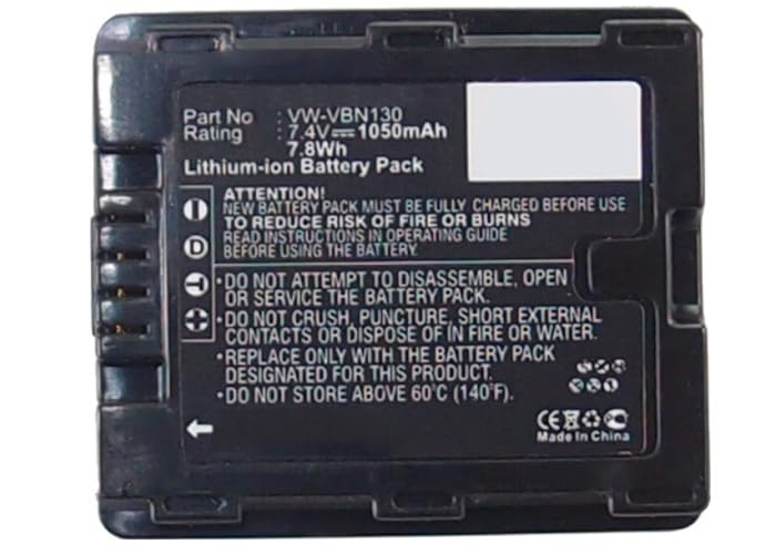 Amazon.com : VW-VBN130 Lithium-ion Battery - Ultra High Capacity